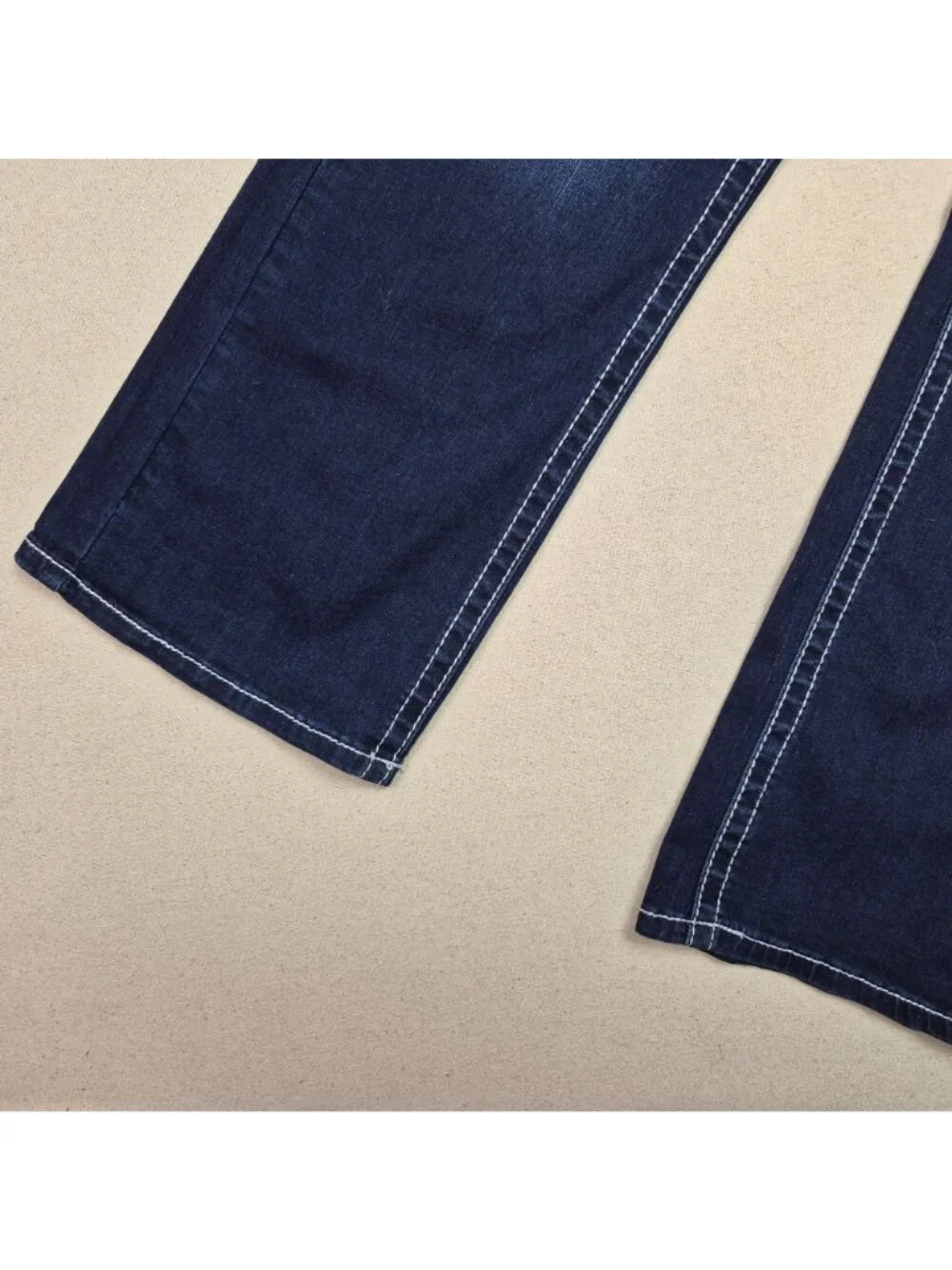 Westfield Eagle Womens Blue Jeans Embellished Straight Boho Dark Wash Sz 9 29/32